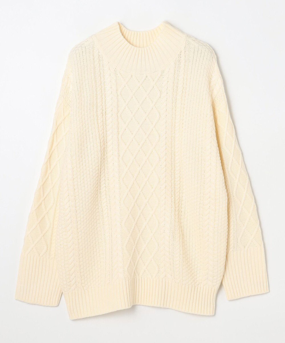 ANY L ソフトタッチケーブルニットチュニック 