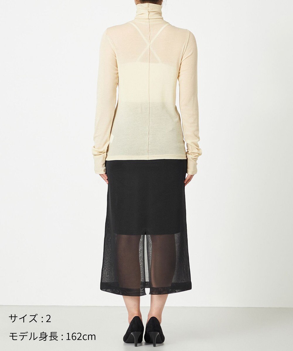 NAVE 【Nave・洗える】ツイストシアー タートルネックプルオーバー 