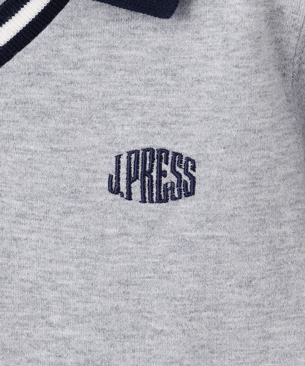 J.PRESS KIDS 【110-130cm】40/2天竺襟付き Vネック ポロシャツ 