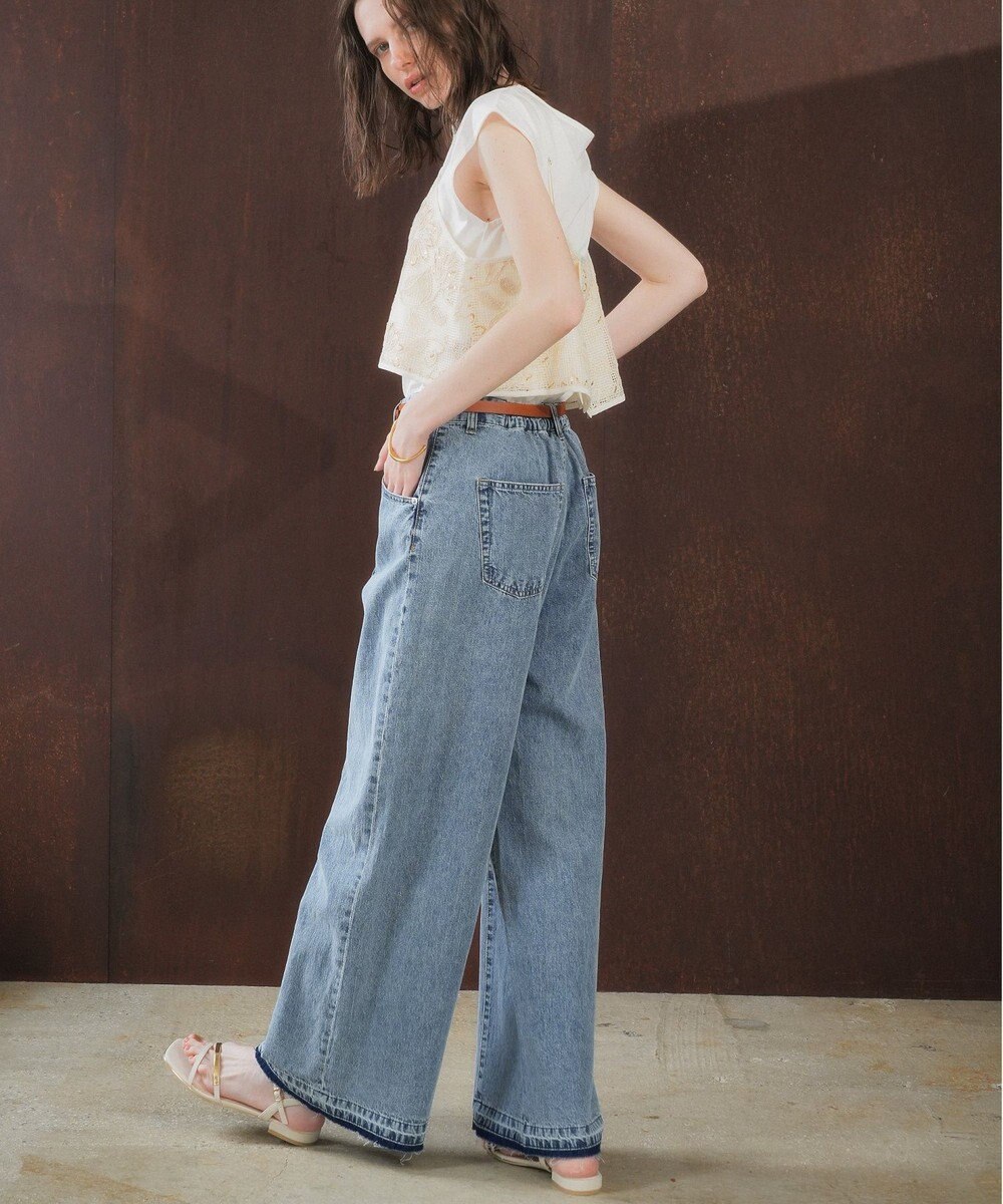 YECCA VECCA 綿麻バギーデニムパンツ 