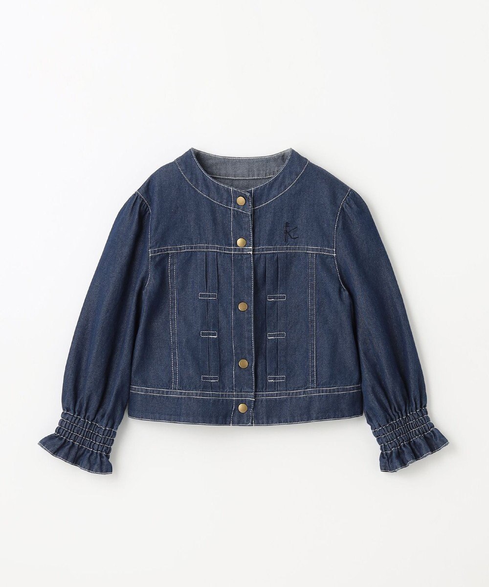 組曲 KIDS 【150-160cm】ラウンドカラー デニムジャケット 