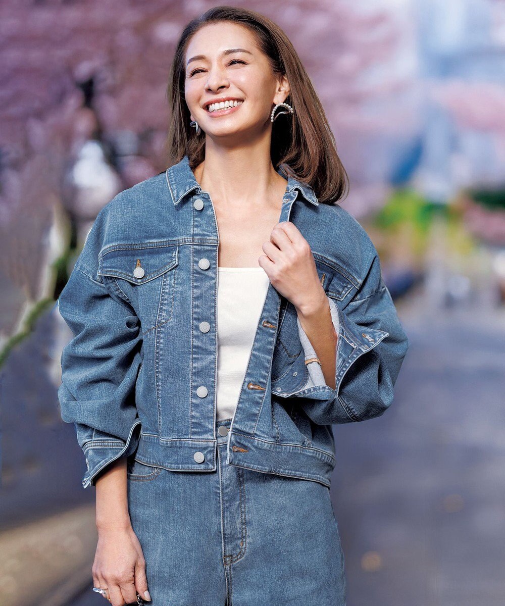 UNFILO 【UNFILO DENIM】撥水ストレッチ ワイドストレートデニム 