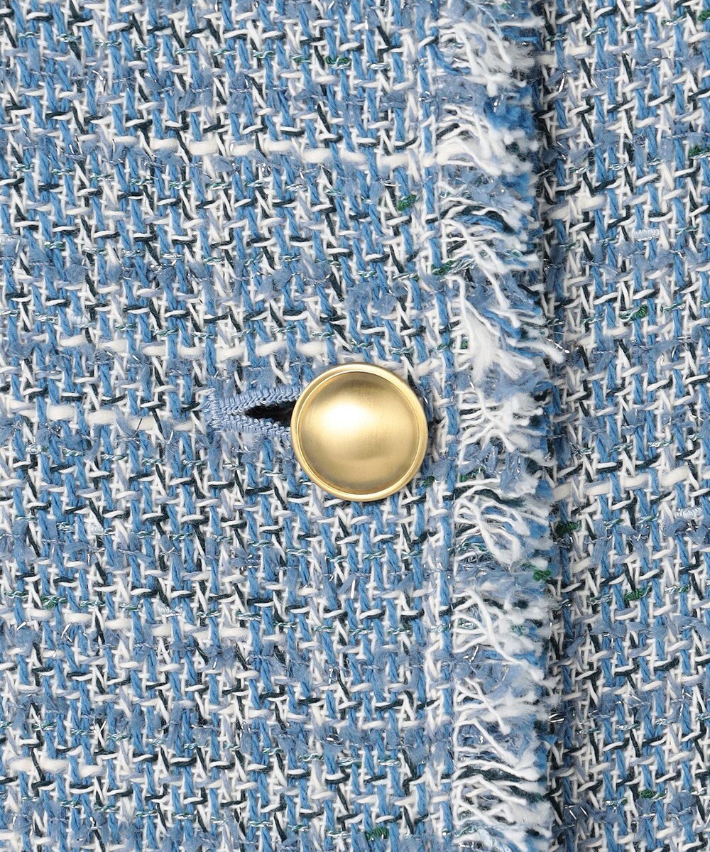 自由区 ファンシーノットツイード ジレ 