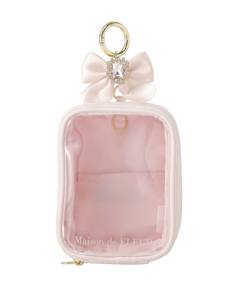 Maison de FLEUR ビジューリボンクリアポーチS 