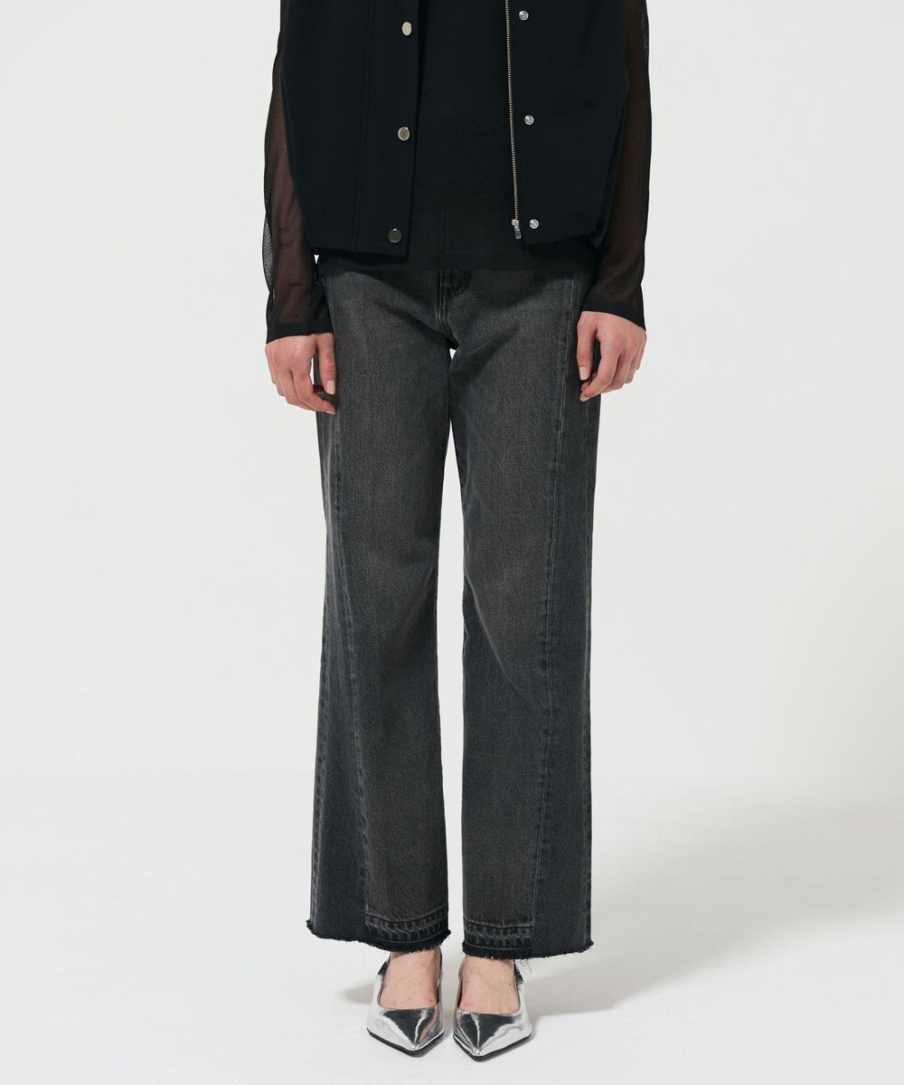 GRACE CONTINENTAL サイド切替フレアデニムパンツ 