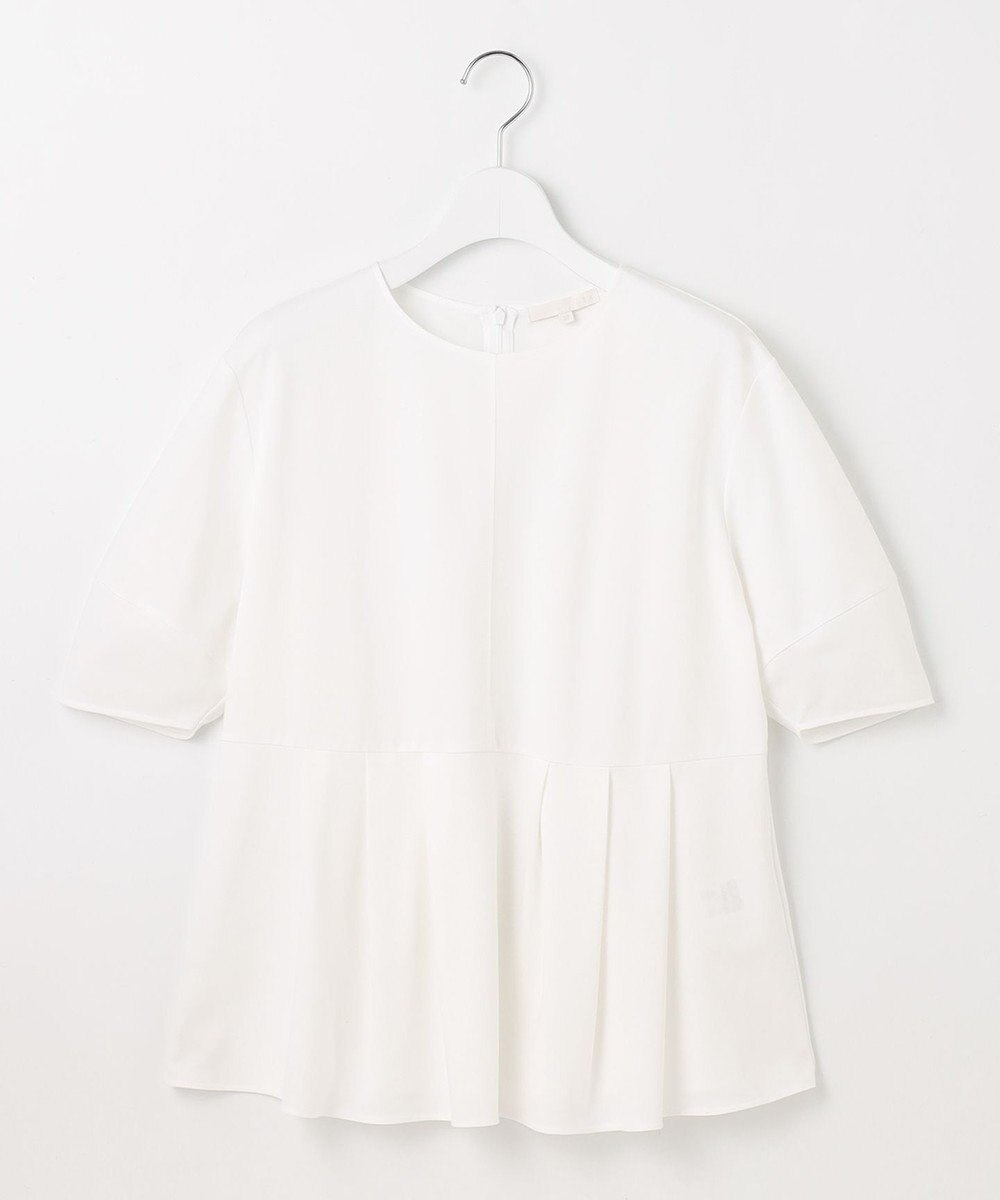 自由区 【接触冷感・UVカット・吸水速乾・抗菌防臭・洗える】ハイツイストポンチペプラム カットソー 