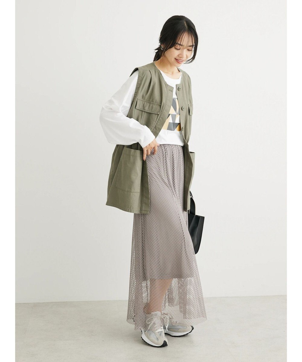 Green Parks ・ＳＵＧＡＲ　ＳＰＯＯＮ　ノーカラーミリタリーベスト 