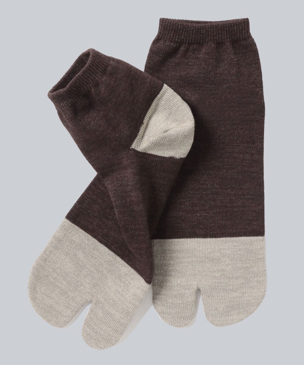 WHITE MAILS 【UNISEX】PAPER COLOR BLOCK TABI ANKLE ソックス 