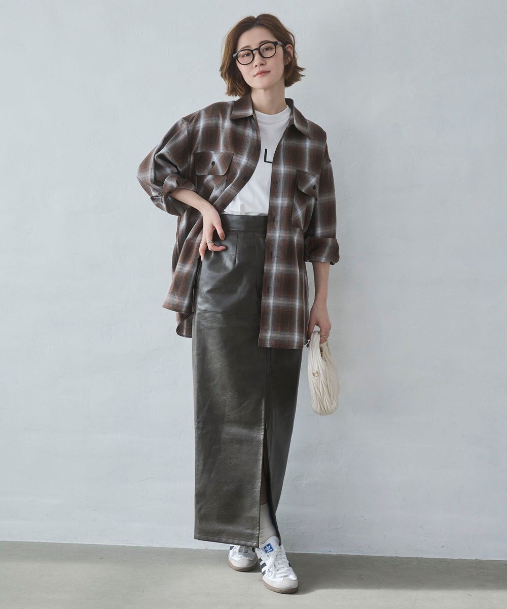 WEGO 【ユニセックス着用ITEM/SMLサイズ展開】オンブレチェックシャツ（LS） 