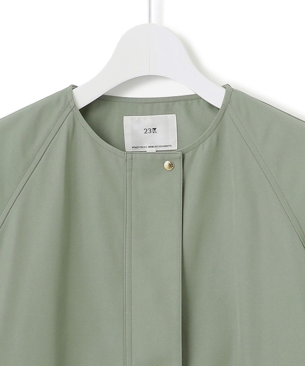 23区 S 【撥水加工】ライトツイル ノーカラーコート 