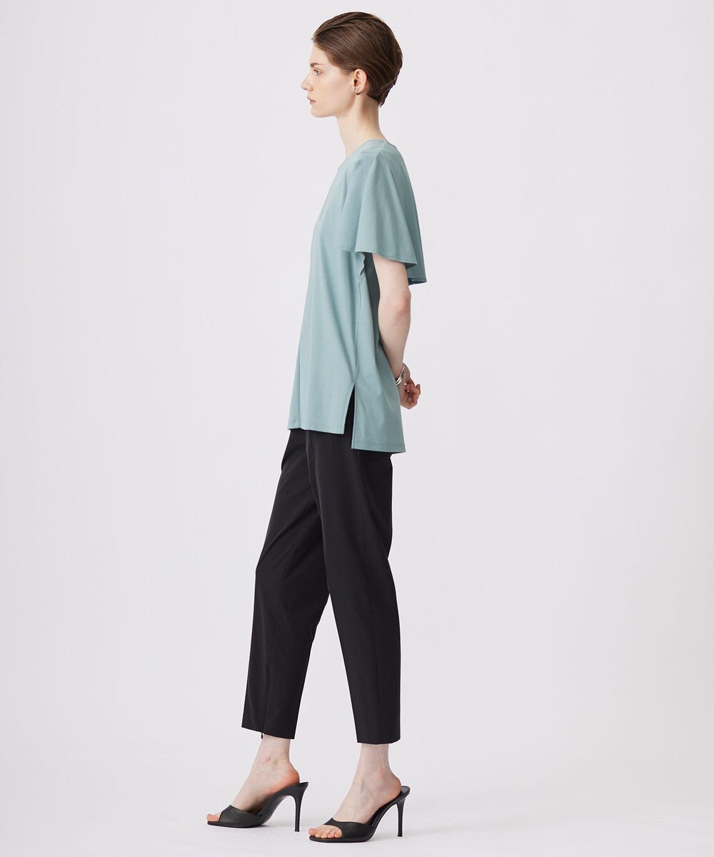 ICB 【接触冷感・UVケア・洗える】 ハイツイストスムース ケープデザインカットソー 