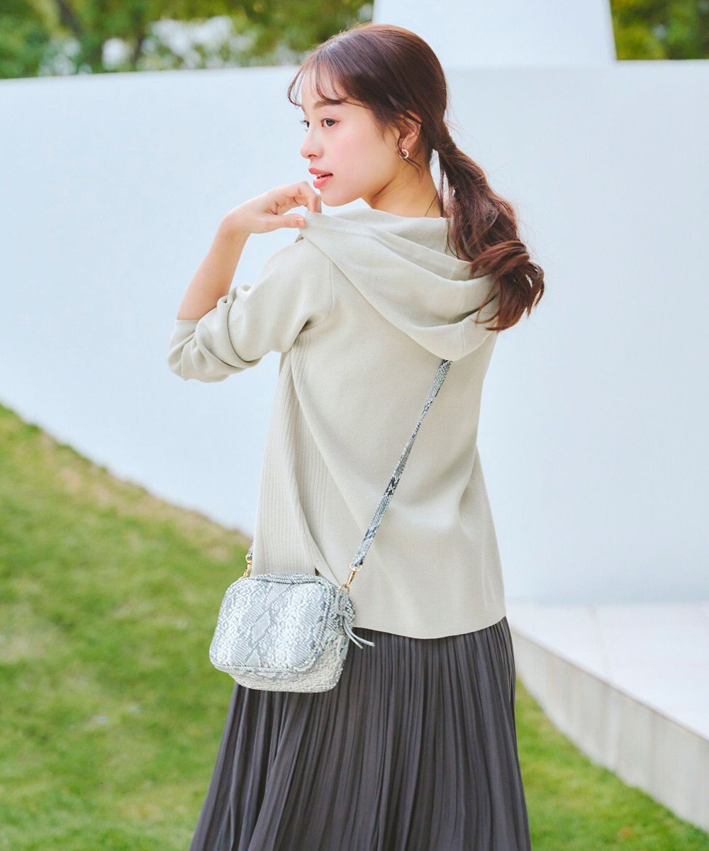 Tiaclasse 【洗える】サマーニットフードパーカートップス 