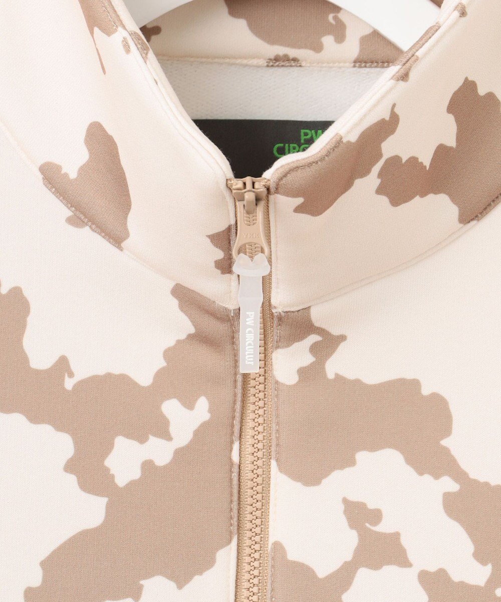 PW CIRCULUS 【WOMEN】ピント柄 ハーフジップ スウェット 