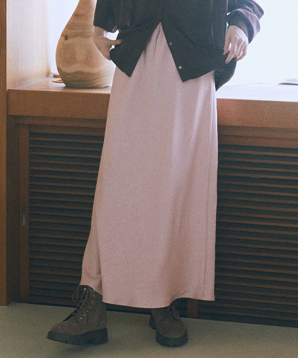 earth music&ecology ストレッチサテンスカート 