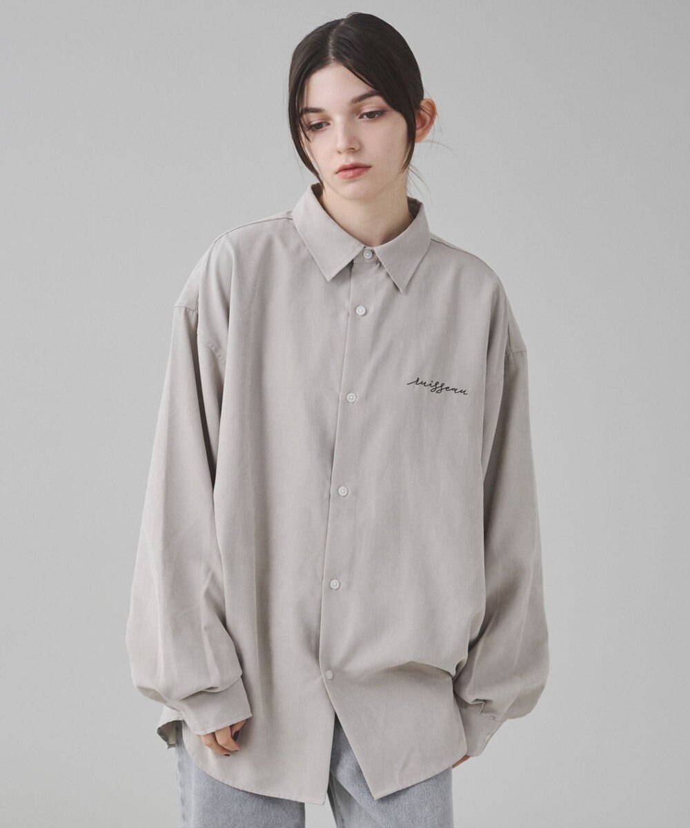 WEGO 【ユニセックス着用ITEM】フィブリルワンポイントBIGシャツ（長袖） 