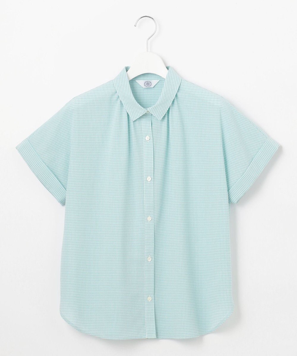 J.PRESS LADIES L 【洗える】SHEER ギンガム シャツ ブラウス 