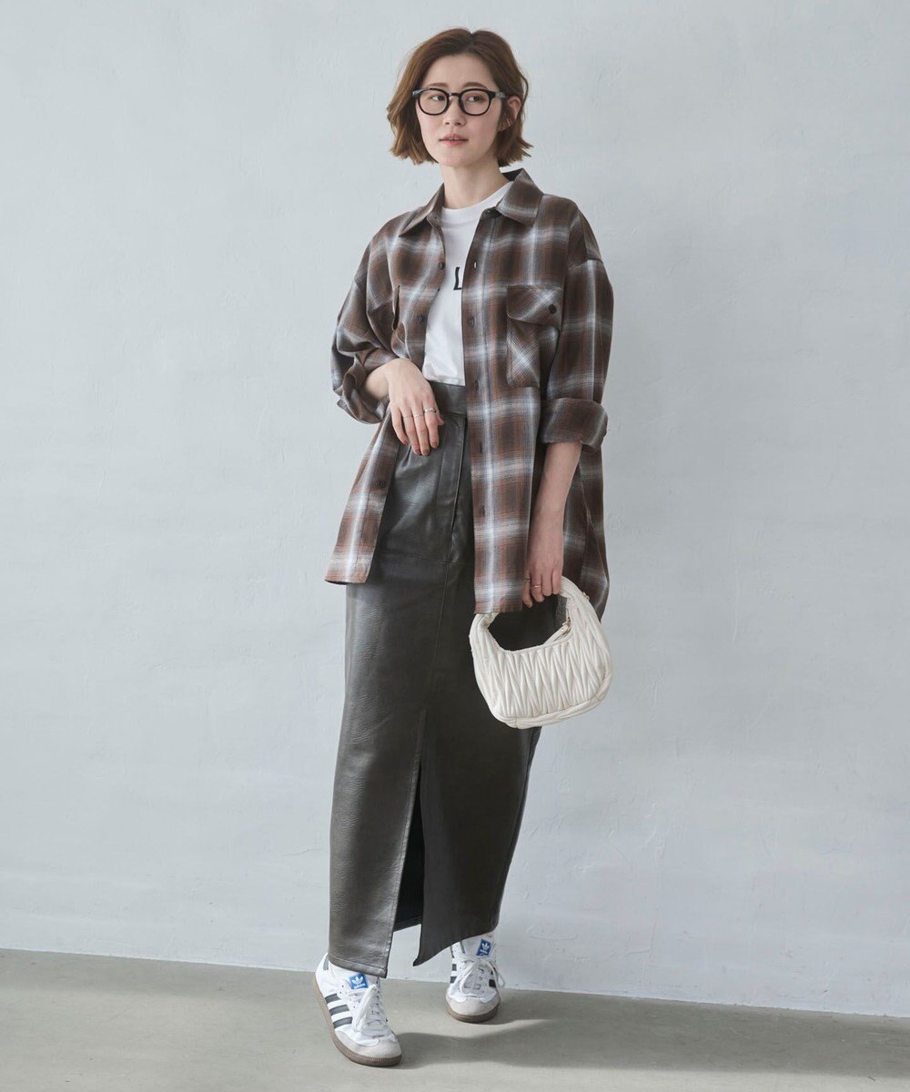 WEGO 【ユニセックス着用ITEM/SMLサイズ展開】オンブレチェックシャツ（LS） 