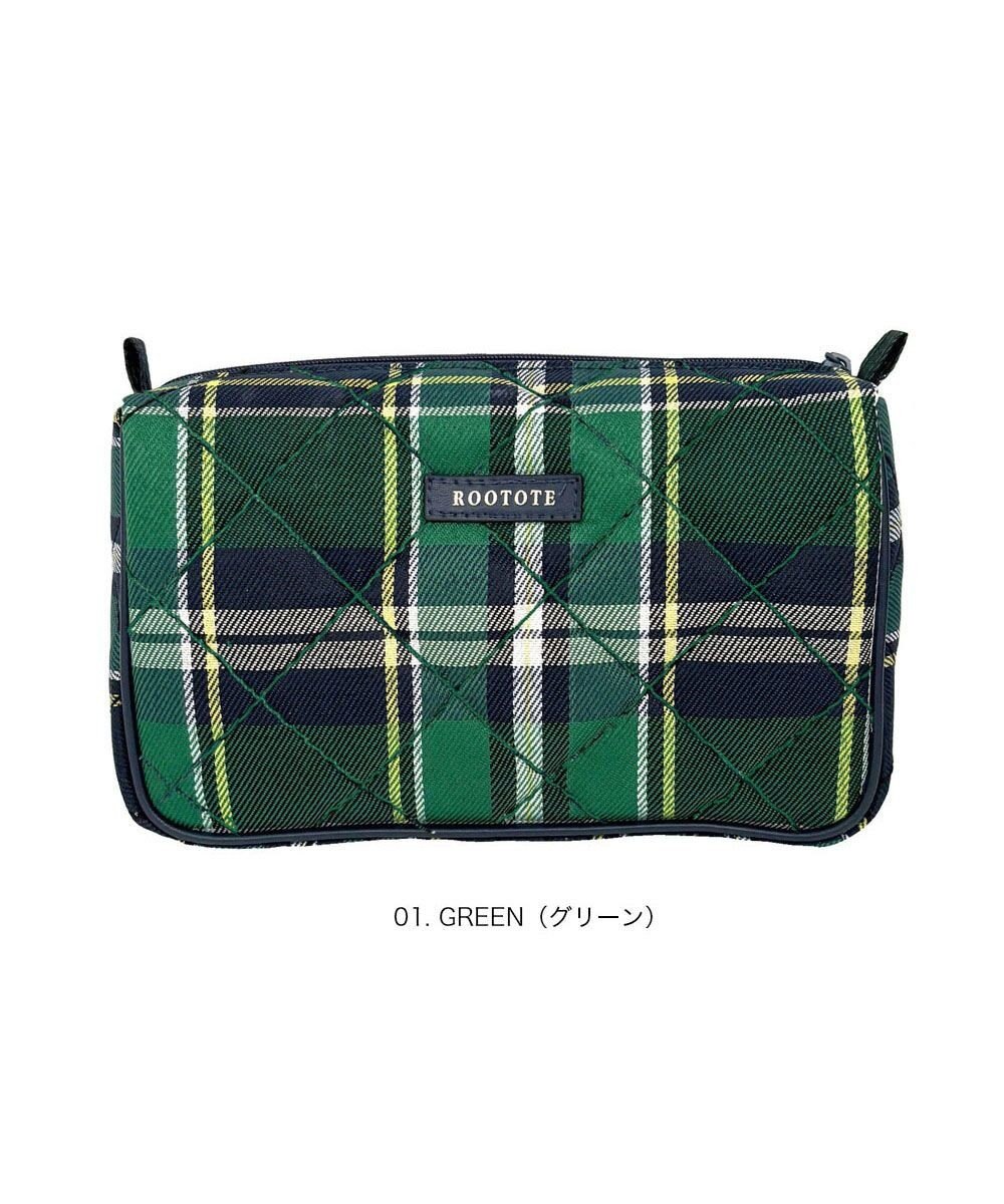 ROOTOTE 3620【トートのおともに】WR.ポーチ.チェックキルト-C 