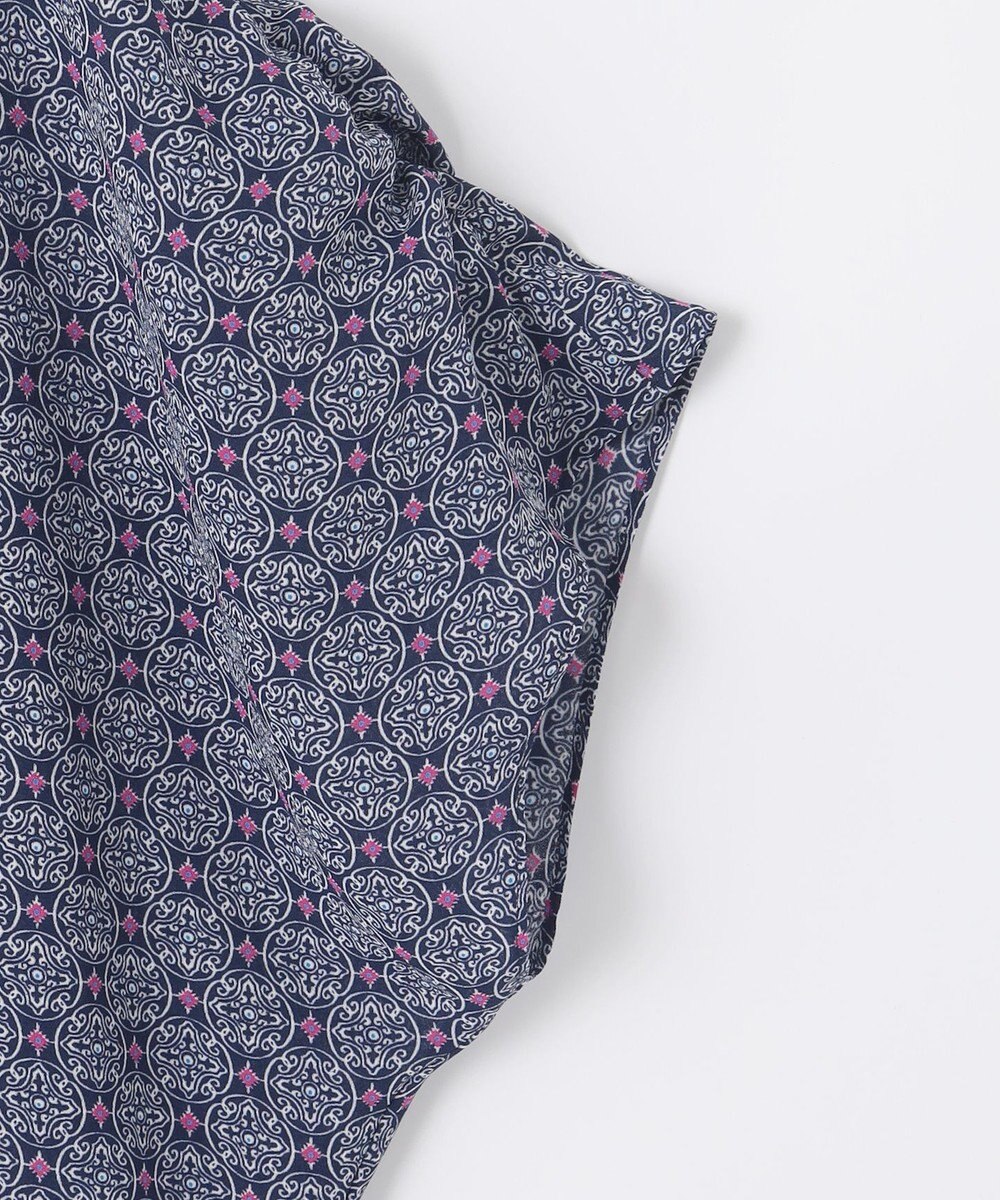 自由区 【洗える・XSサイズあり】アラベスクプリント ブラウス 