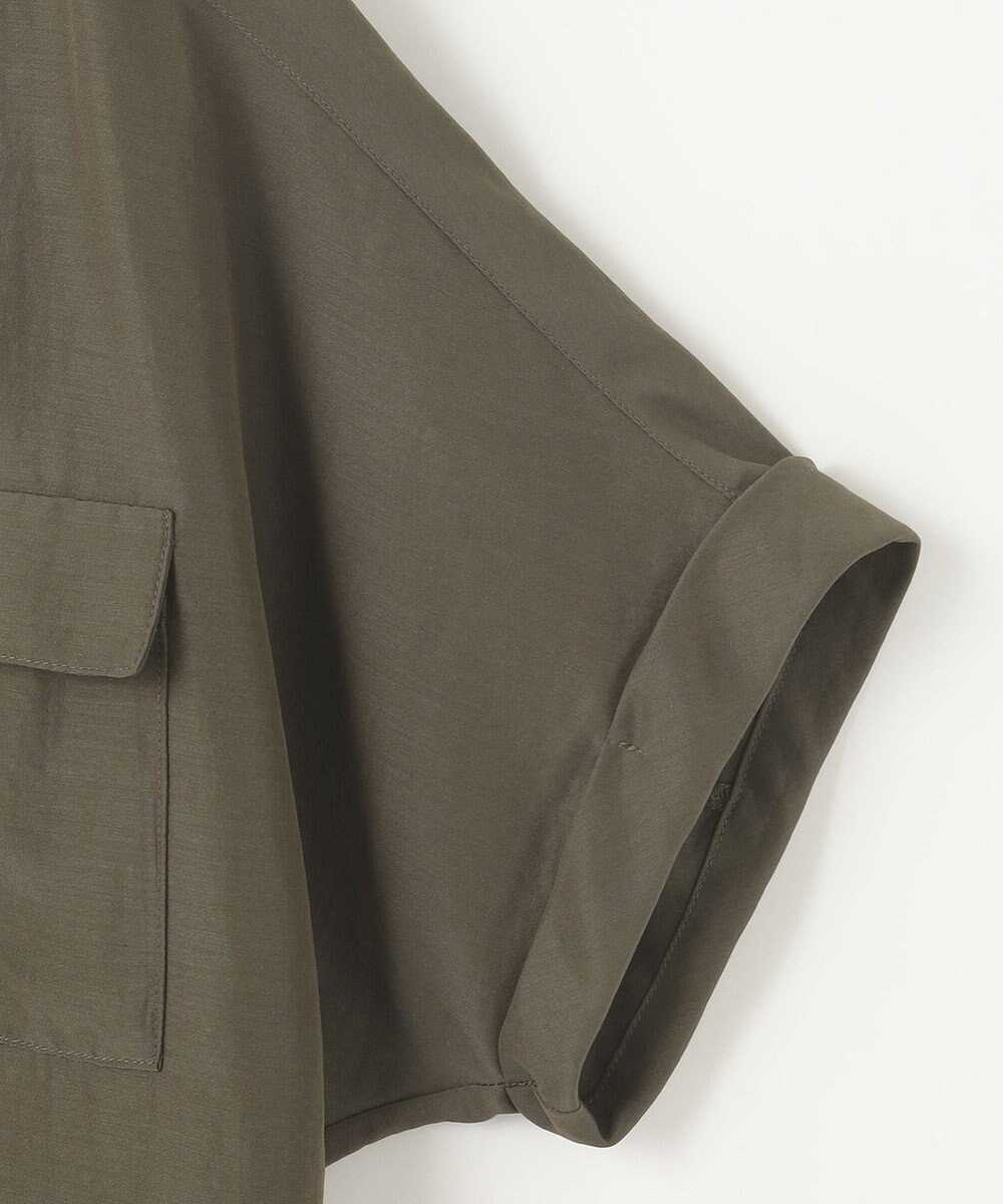 SHARE PARK LADIES 【洗える】ドルマンスリーブサテンシャツ 