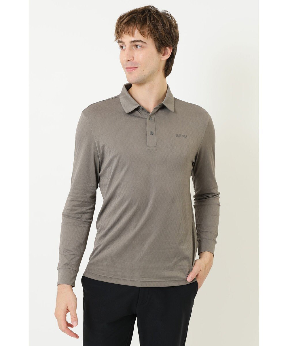 DAKS 【DAKS GOLF】冷感テクスチャ長袖ポロ 