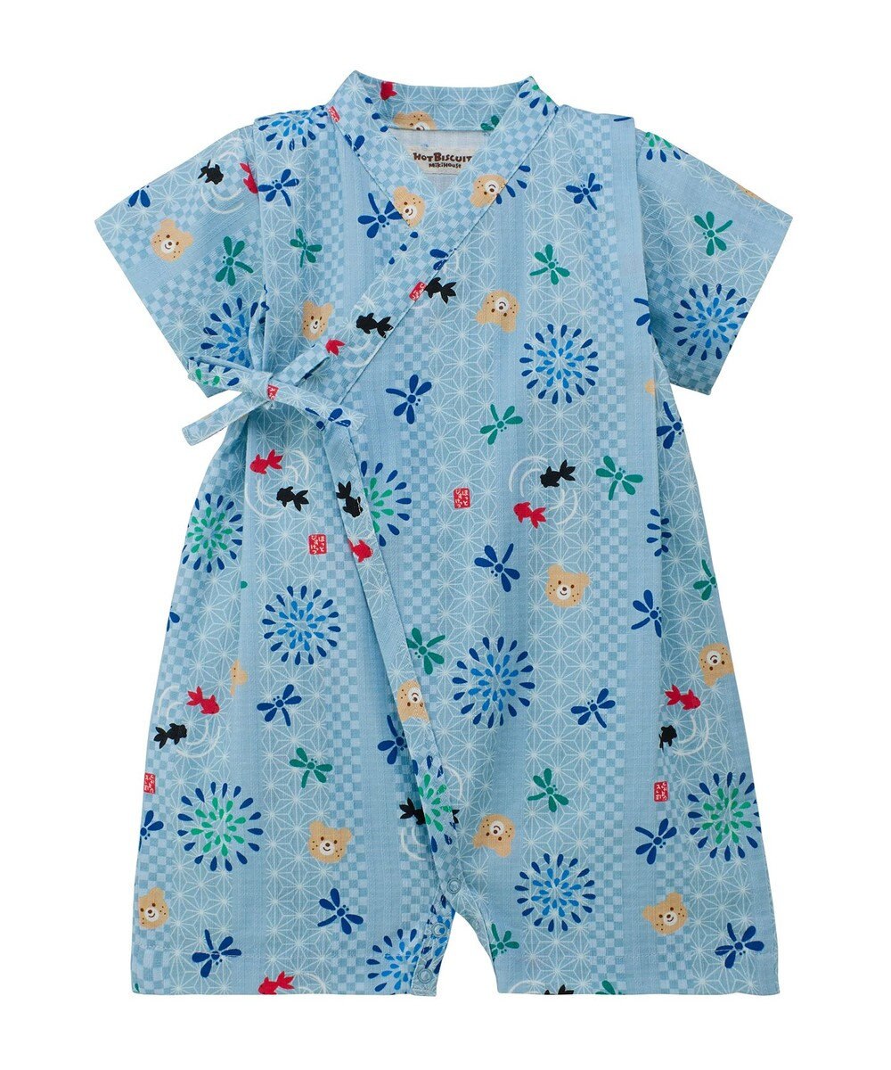 MIKI HOUSE HOT BISCUITS 総柄 ベビー甚平オール ギフトセット【BOX付き】 
