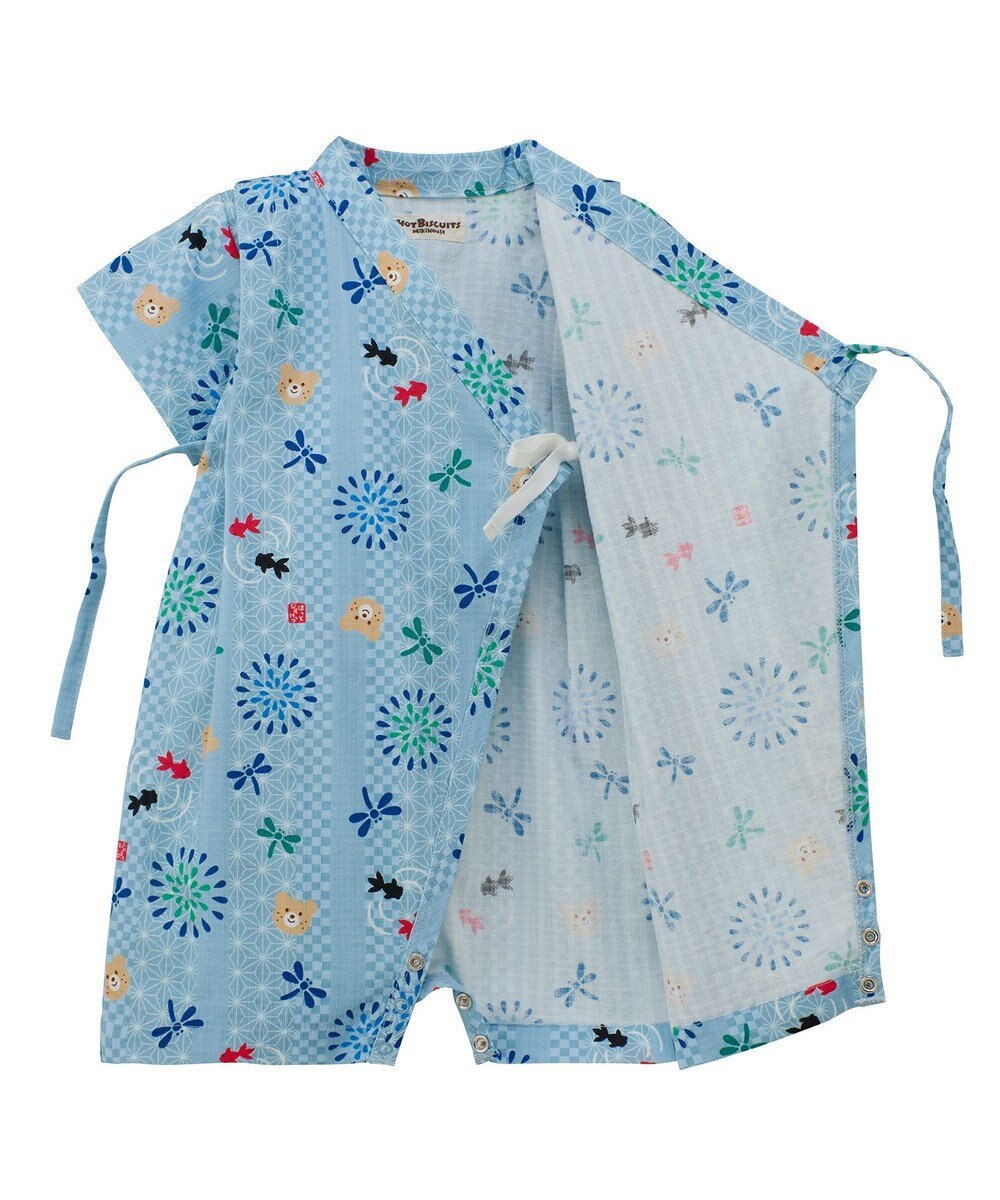 MIKI HOUSE HOT BISCUITS 総柄 ベビー甚平オール ギフトセット【BOX付き】 