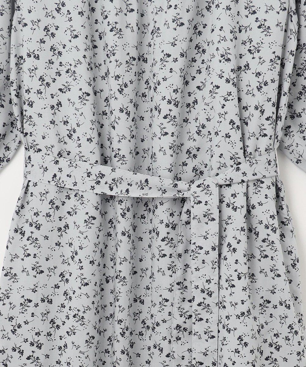 J.PRESS LADIES 【洗える】 スパンローンフラワー バンドカラー ワンピース 