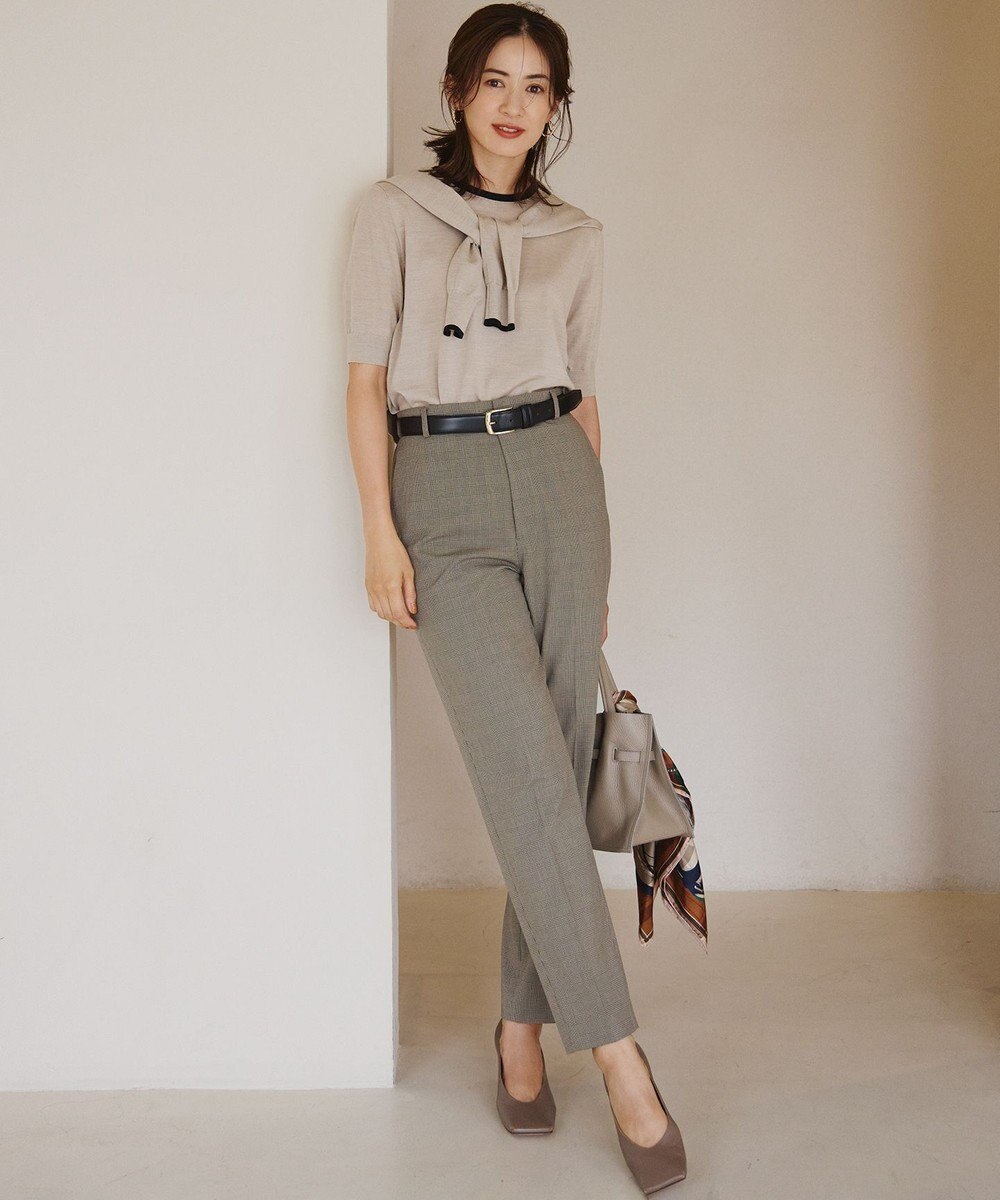 23区 S 【洗える】サステナブルウール 半袖 ニット 