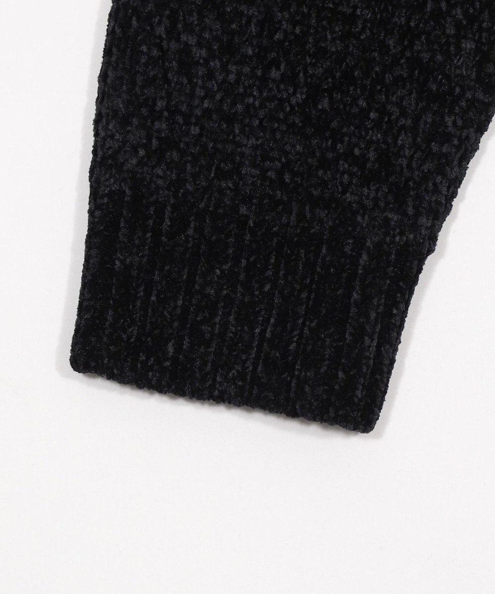 WEGO 【ユニセックス着用ITEM】ベロアモールワンポイントZIPカーディガン 