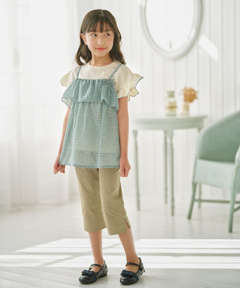 組曲 KIDS 【150-160㎝】ドットキャミ＋TシャツSET 