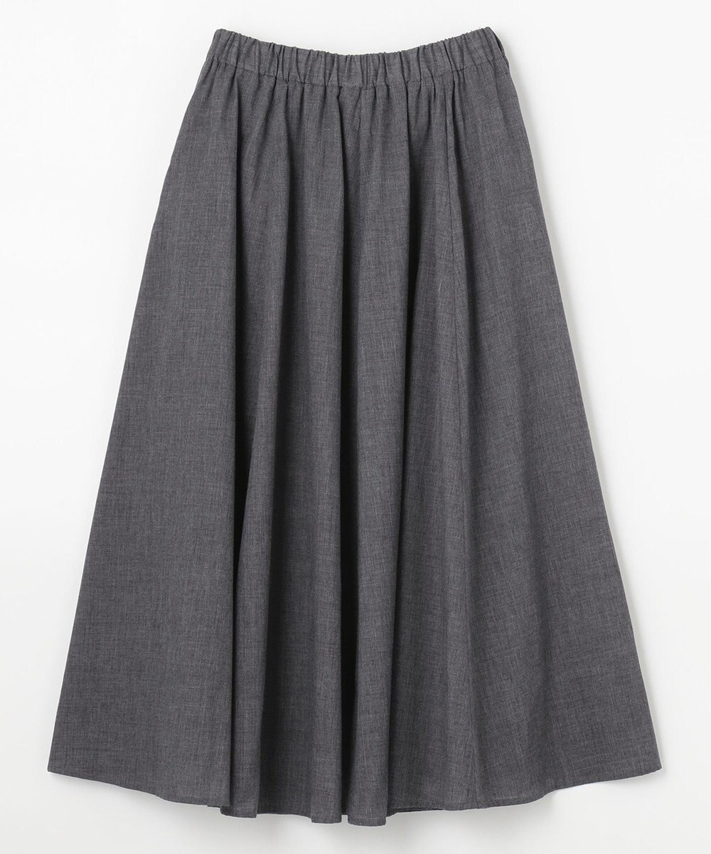 ANY 【ウエストゴム】シャンブレーライク スカート 