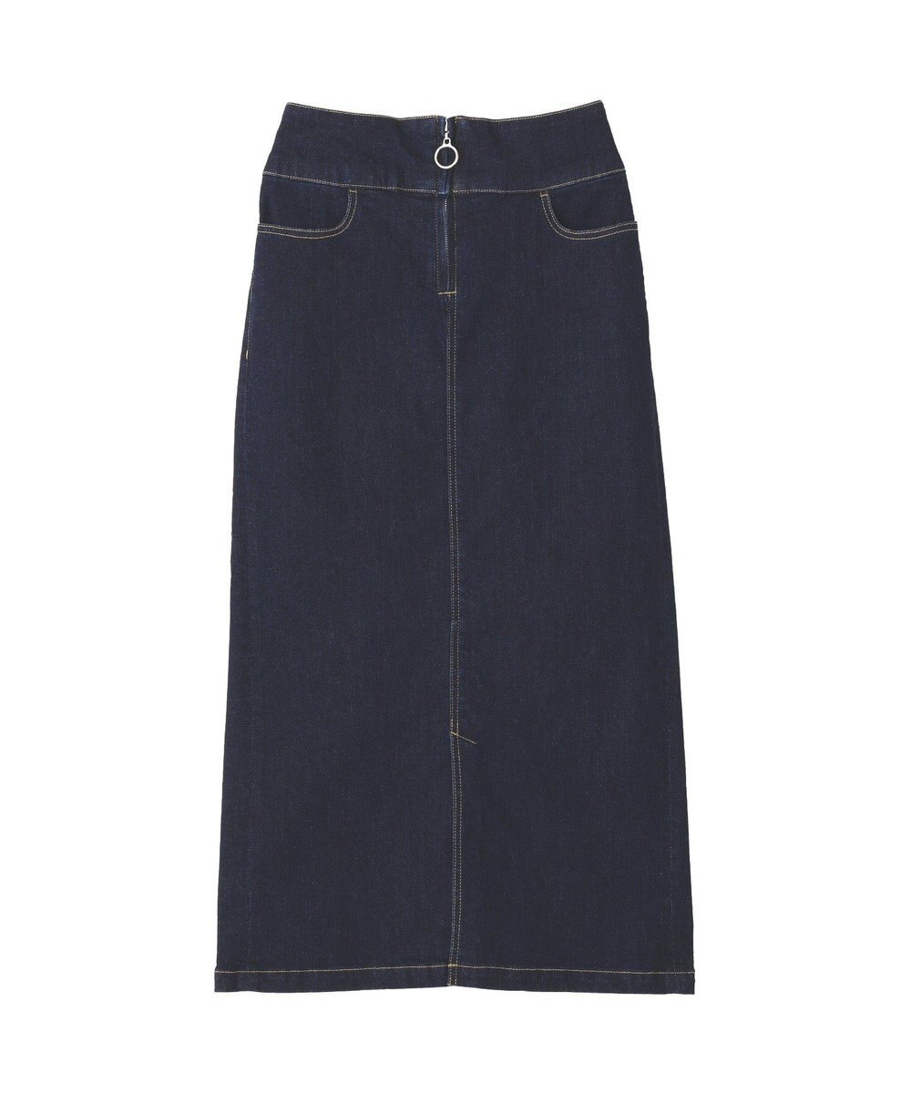 YECCA VECCA フロントZIPハイウエストデニムスカート 