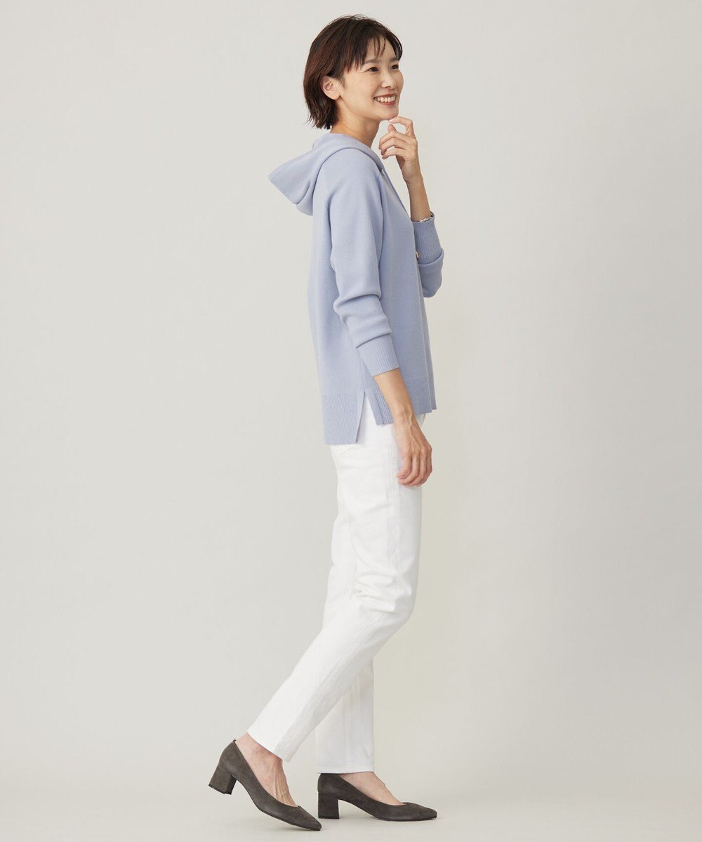 J.PRESS LADIES L 【洗える】HOODIE ニット パーカー 