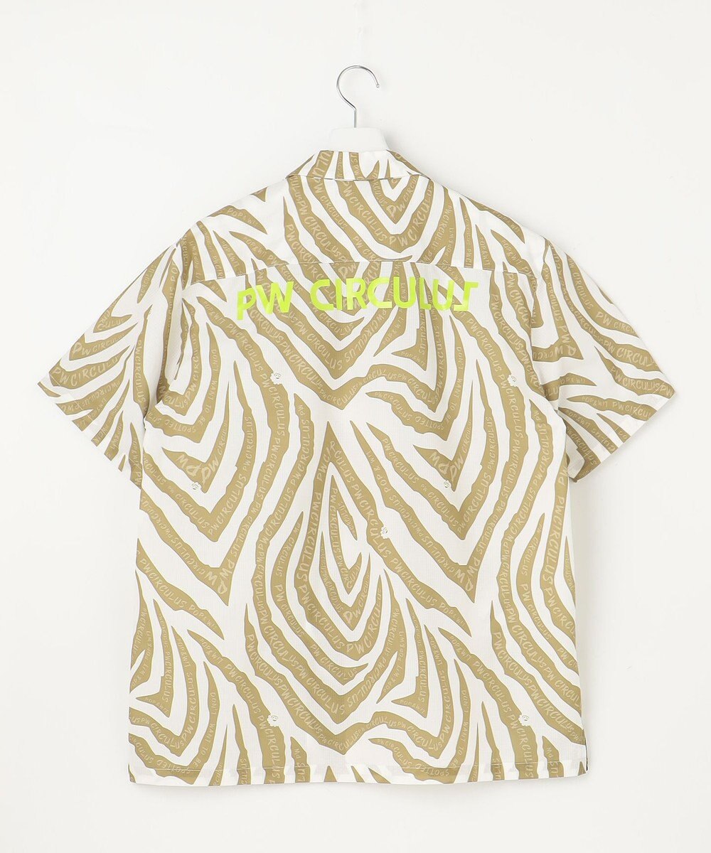 PW CIRCULUS 【雑誌掲載 / 高通気 / 軽撥水 / 軽量のDotAir 使用】【MEN】ゼブラ柄開襟シャツ 