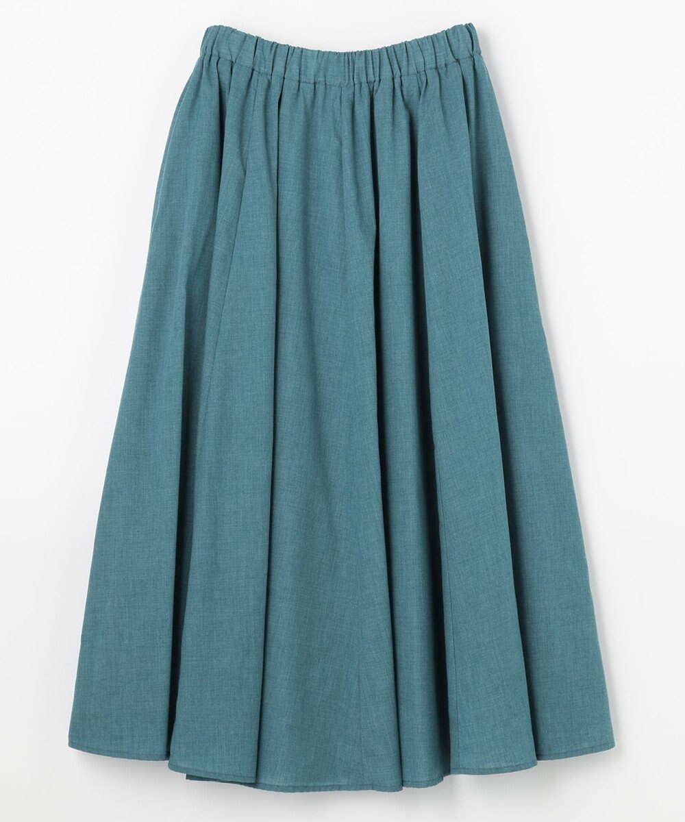 ANY 【ウエストゴム】シャンブレーライク スカート 