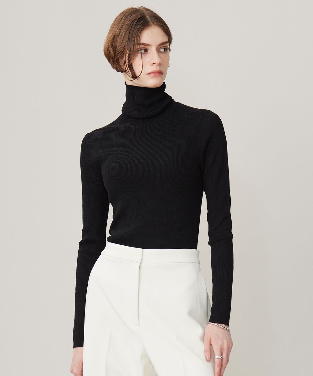 ICB 【CLASSY.1月号掲載・新色追加・洗える】エクストラファインメリノ タートルネックプルオーバー 