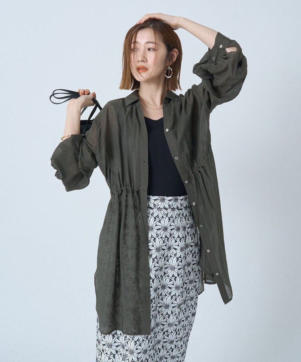 YECCA VECCA シアー2way袖バルーンチュニック 