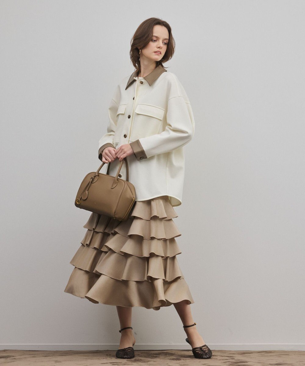 GRACE CONTINENTAL レザーカットシャツ 