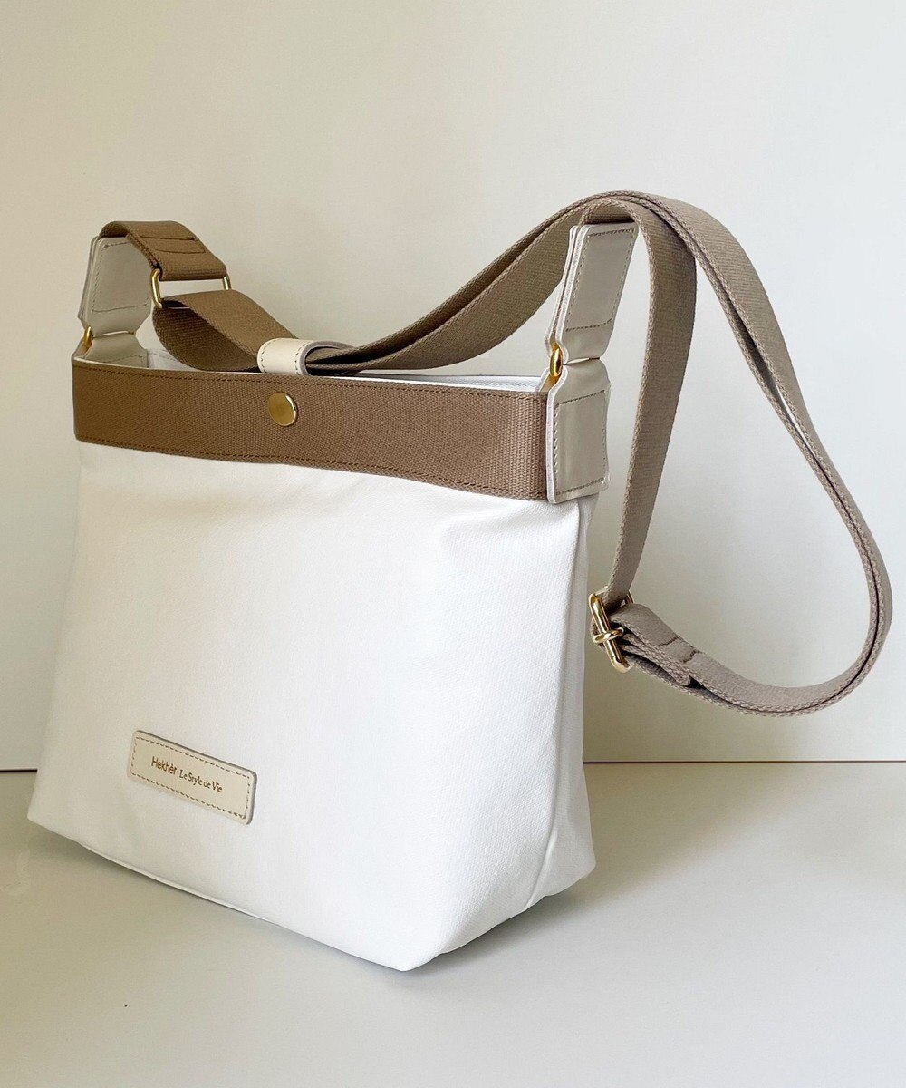 Hekhèr Le Style de Vie 新色追加【日本製】PUコートコットンキャンバス ショルダーバッグ 