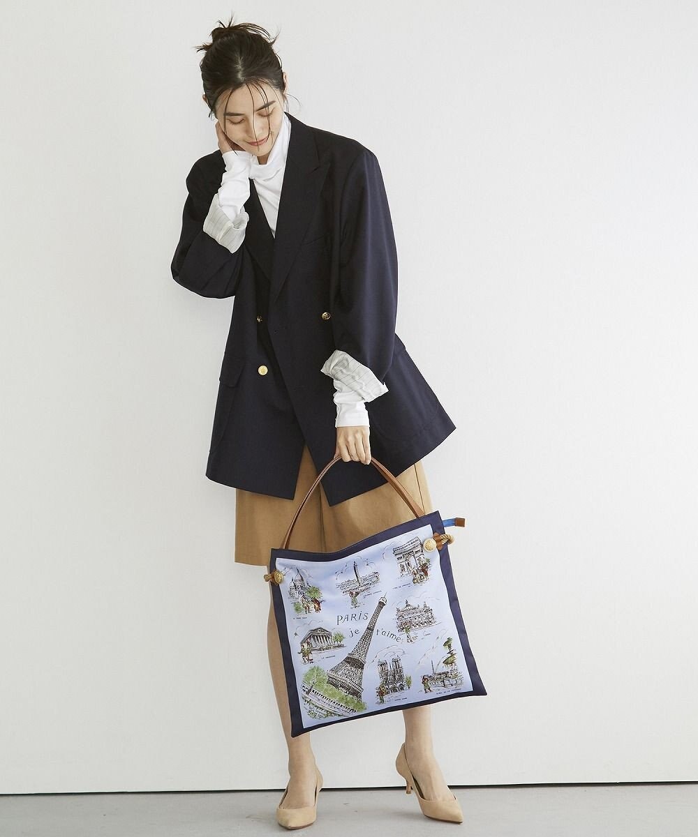 TOPKAPI 【TREASURE TOPKAPI】【アーカイブ】マイルドサテン スカーフ パネル柄 トートバッグ 2023 