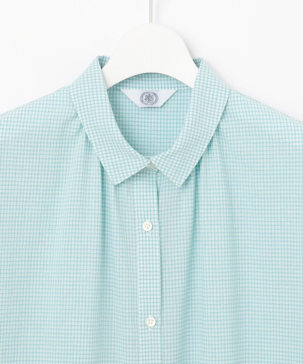 J.PRESS LADIES 【洗える】SHEER ギンガム シャツ ブラウス 