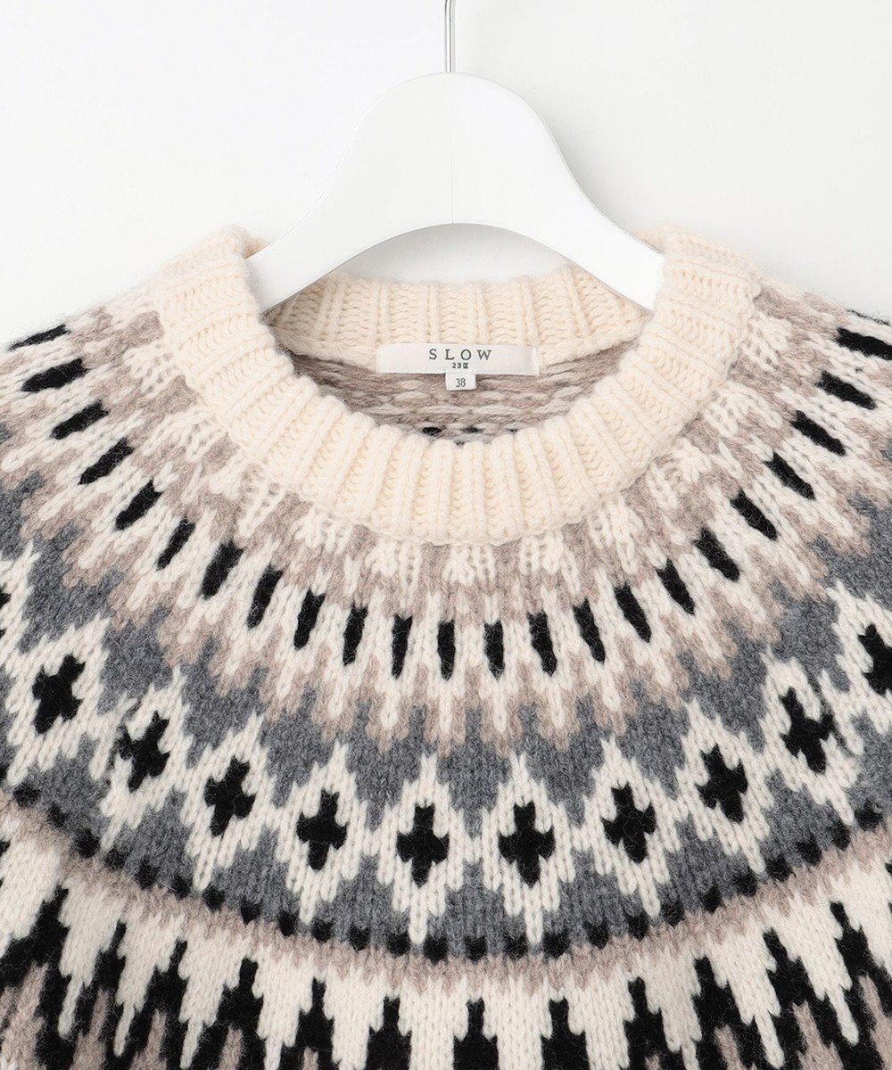 23区 S 【SLOW/一部店舗限定】ノルディック プルオーバー ニット 