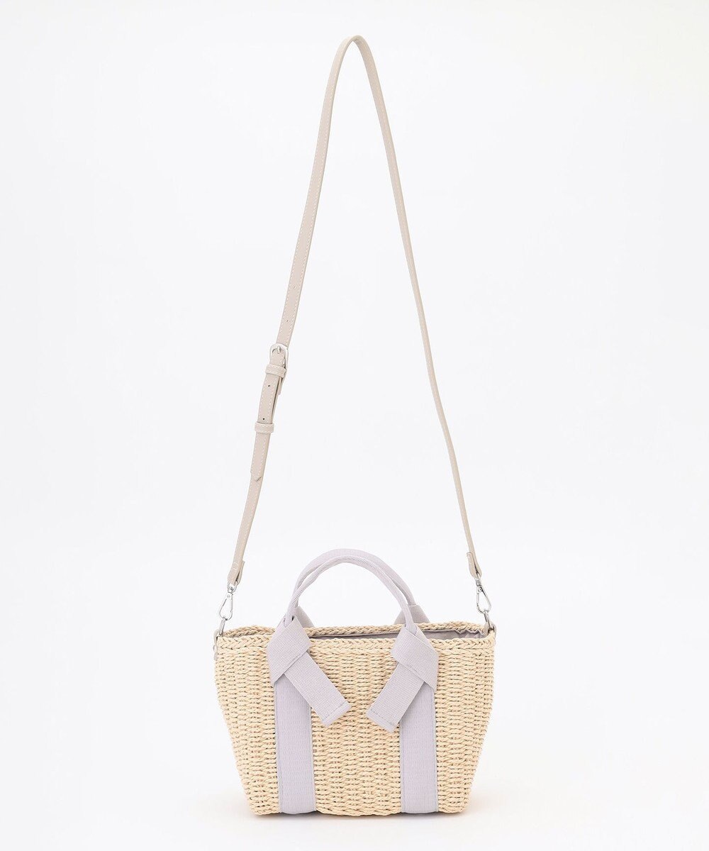 LA BAGAGERIE 【MONICA】リボンハンドル2WAYかごバッグ 