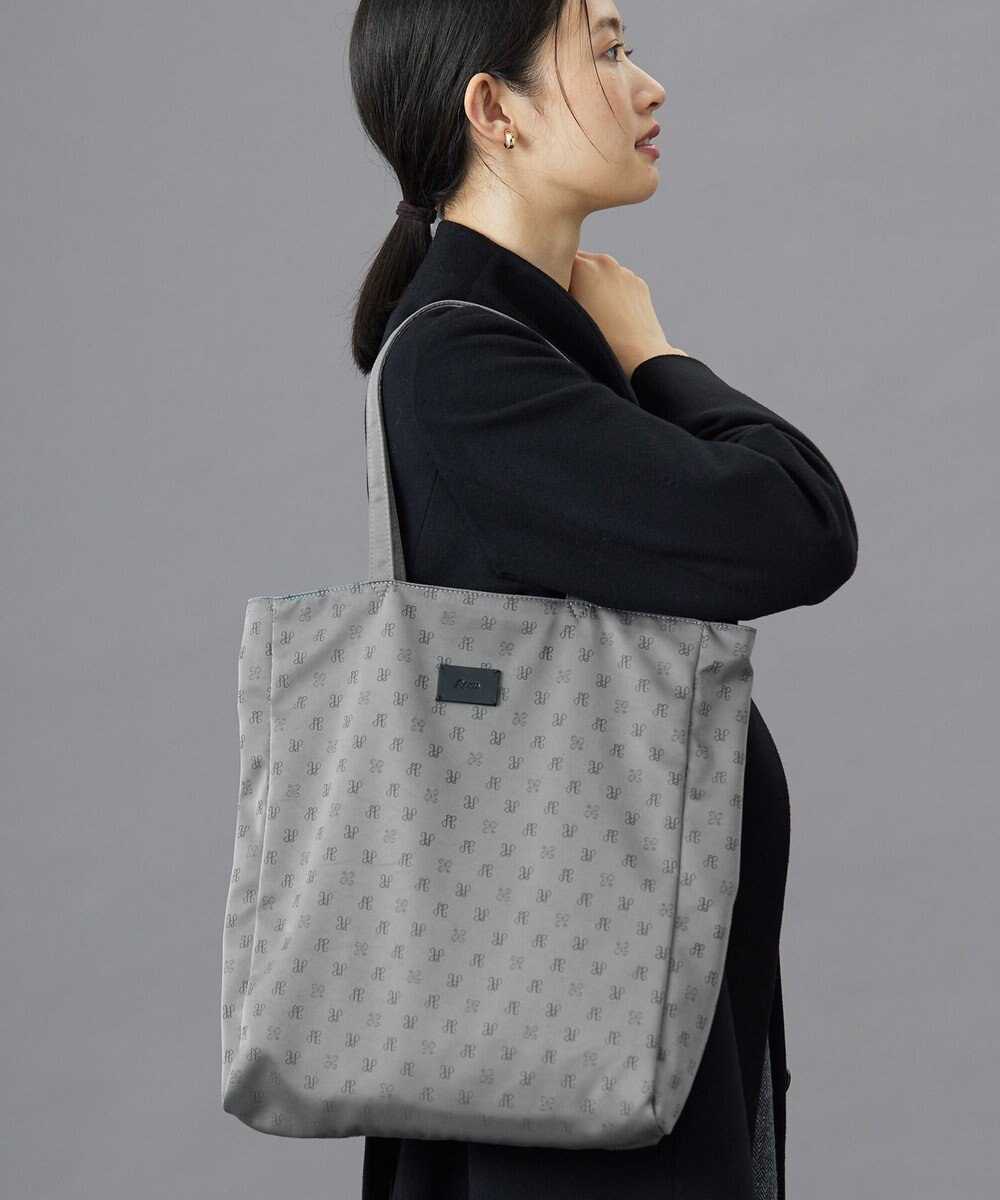 J.PRESS LADIES 【ポケッタブル】ジャカード トート バッグ 