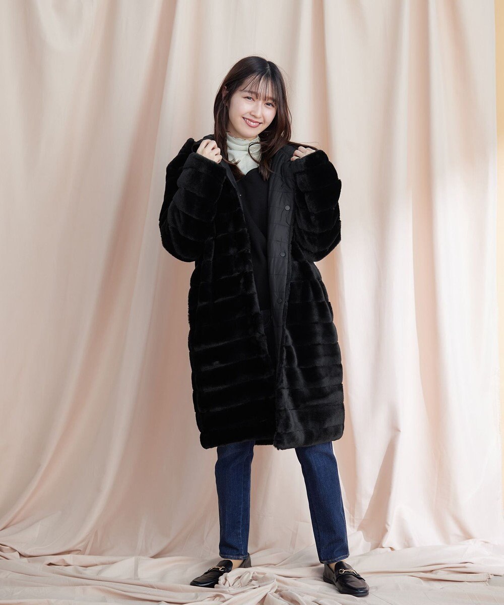 Tiaclasse 【2WAY】エコファーキルティングリバーシブルコート 