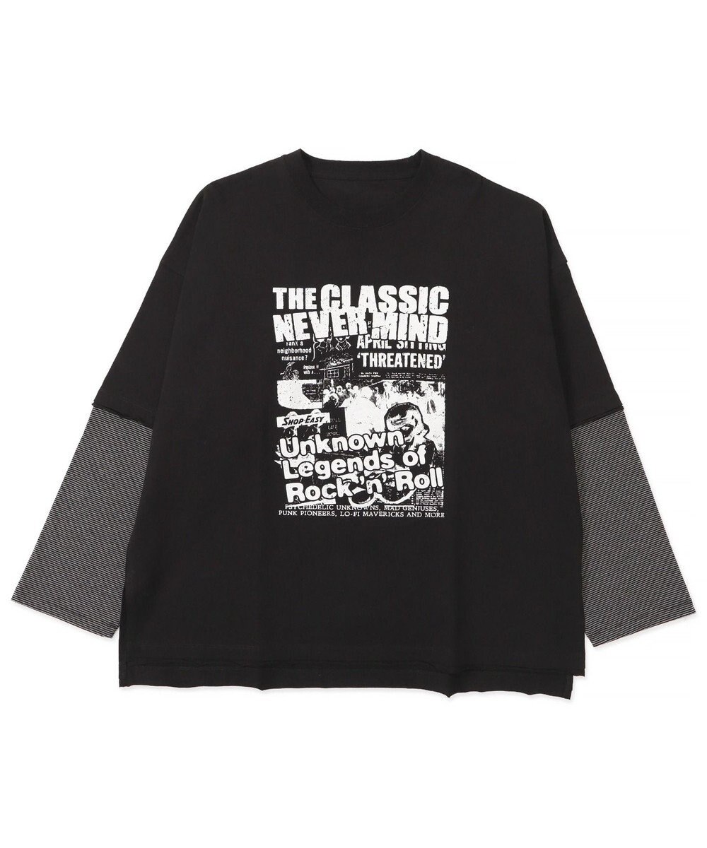 WEGO フェイクレイヤードグラフィックT（LS） 