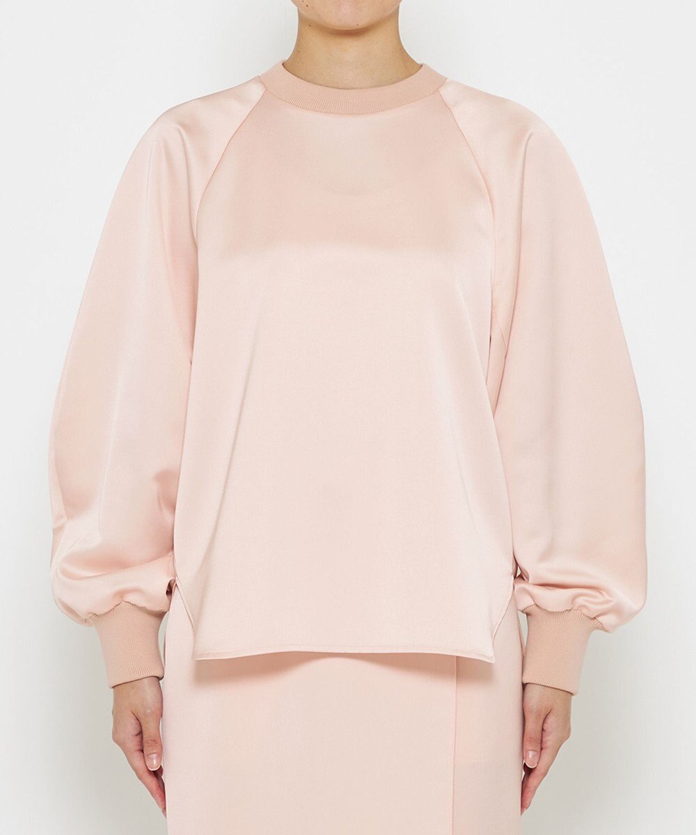 uncrave 【洗濯機洗い可】サテン ブラウス（uncrave WHITE） 