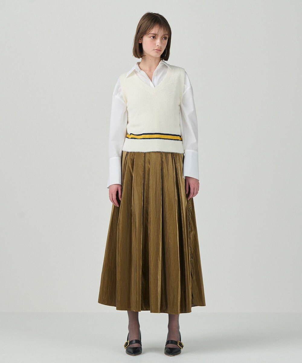 GRACE CONTINENTAL シャギーバイカラーニットノースリーブ 