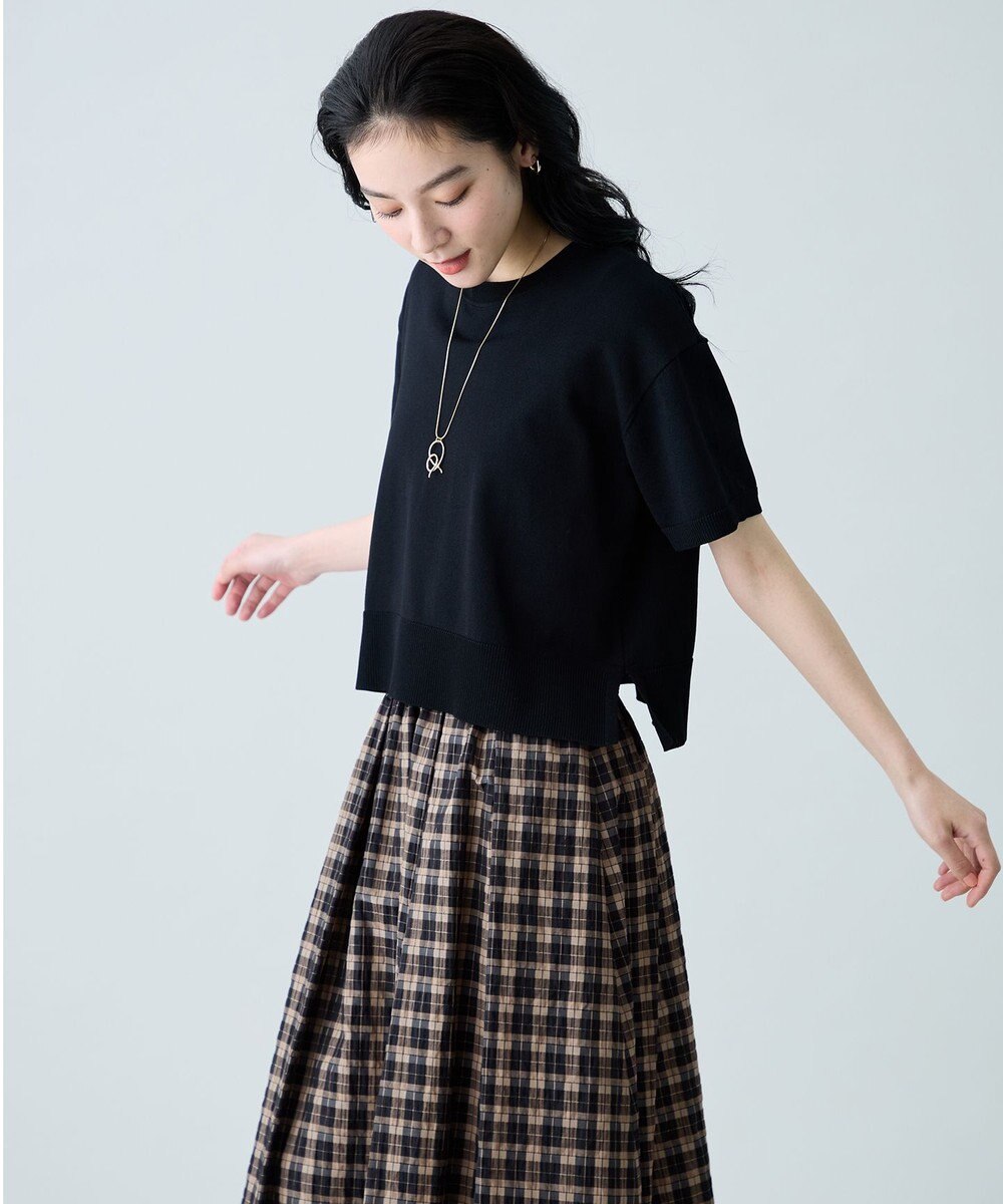 ANY 【2SET】ニット×チェックスカートセット 